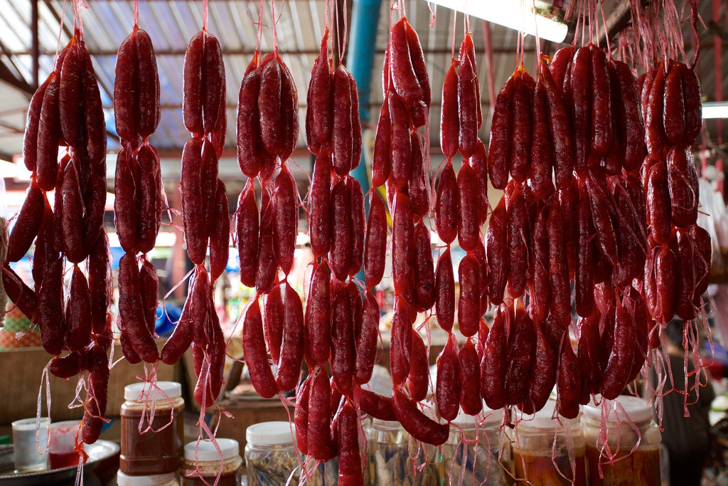  8. Lao Sausages (Sai Uah, Sai Gok)