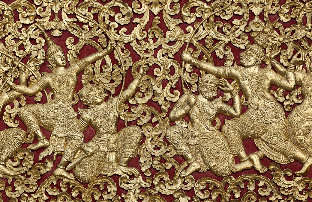 Laos Luang Prabang - Wat-Xieng-Thong - Golden Door