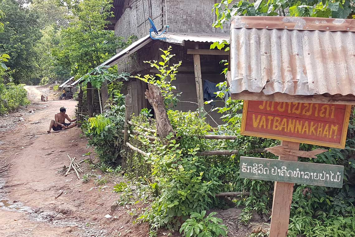 Biking through villages