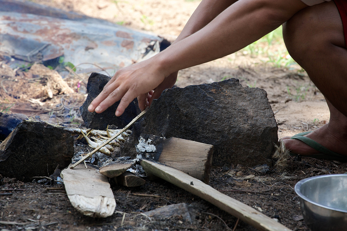 Cooking Fish at a Homestay