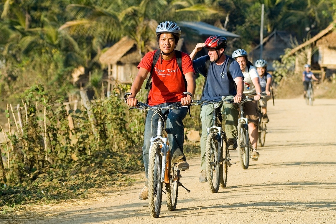 Riding through local Villages